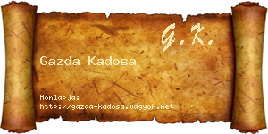 Gazda Kadosa névjegykártya